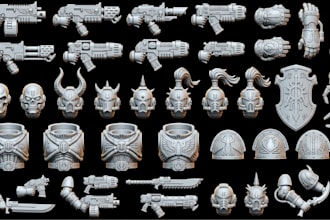 sculpt 3d warhammer 40k model 3d miniature warhammer parts dnd figurine 3d print