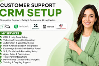 setup customer service crm zoho desk freshdesk zendesk screenconnect intercom