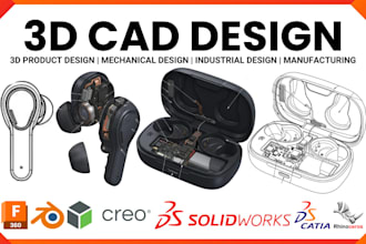 3d cad model product design mechanical 2d drawing for fabrication manufacturing