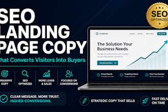 write SEO optimized website and landing page content
