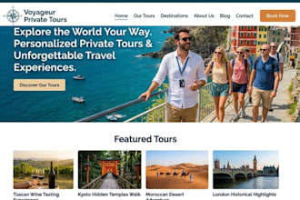 create squarespace tour operator website travel agency private guide business we