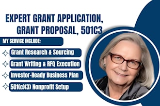 do grant proposal, grant research, grant application  rfq business plan 501c3