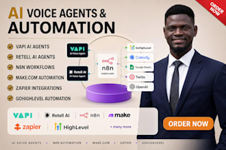 build vapi and retell ai voice agents with n8n and make com