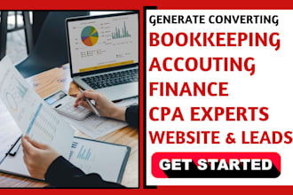generate bookkeeping leads, cpa, finance, accounting firm website