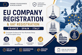 eu company registration and vat registration in france, spain, italy