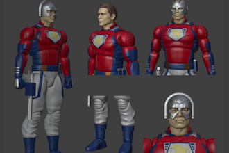 sculpt custom 3d articulated action figure, 3d toys or statue for 3d printing