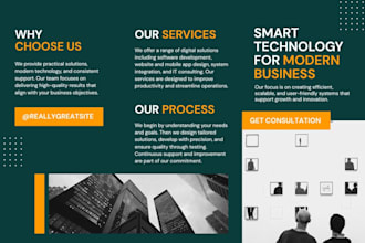 design a professional brochure that presents your brand