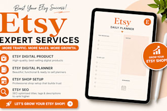 create etsy digital product, etsy digital planner, etsy shop setup, etsy SEO