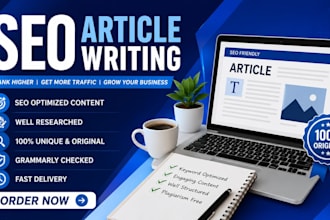 write SEO optimized blog posts and articles that rank on google