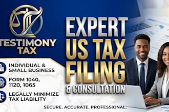 be your verified CPA consultant, file your 1040, 1040nr, 1120, 1120s, 1065, 990