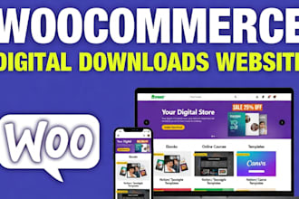 build wordpress woocommerce ecommerce online store and digital download website