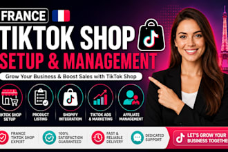 setup france tiktok shop tiktok dropshipping product listing tiktok ads