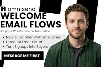 setup omnisend welcome email flows for shopify woocommerce