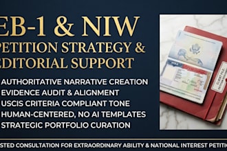 provide expert editorial strategy for your eb1 and niw petition
