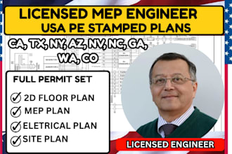 usa full permit set, structural,foundation plan, mep plan, electrical, plumbing