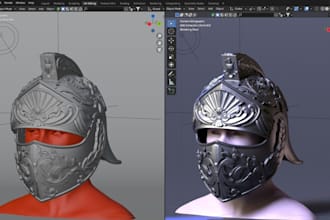 sculpt 3d masks, 3d helmets, wearable 3d cosplay armor props for 3d printing