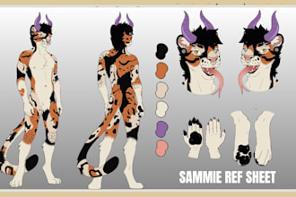 do furry ref sheet protogen furry art anthro oc sfw nsfw fursona reference sheet