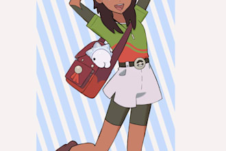 draw you or any character in pokemon style