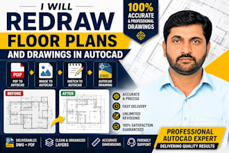 redraw floor plans pdf hand sketch and drawings in autocad