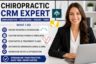 setup chiropractic CRM simplepractice clinicsense vagaro tebra vagaro tebra