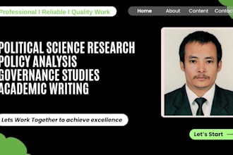do political science research, and policy analysis