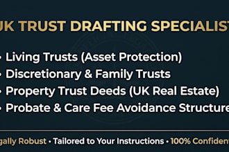 draft a premium UK living trust or asset protection trust deed