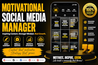 create motivational social media content, reels, and quote posts