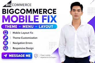fix bigcommerce mobile layout theme customization navigation menu errors