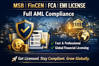 register us msb, fincen, fintrac, fca or emi license with full aml compliance