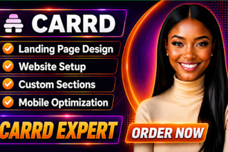 setup carrd website card landing page edit carrd funnel redesign carrd portfolio