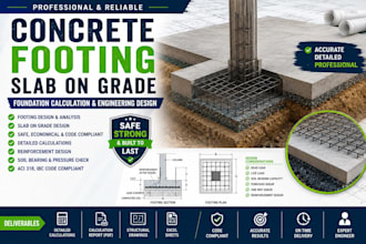 do concrete footing slab on grade foundation calculation engineering design
