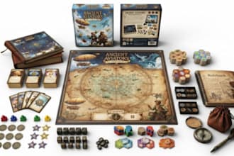 do board game design, card game design, and tabletop game components