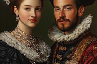 do your romantic royal couple portrait