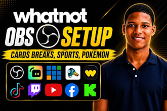 setup whatnot obs scenes for vertical live auctions sports streaming with obs