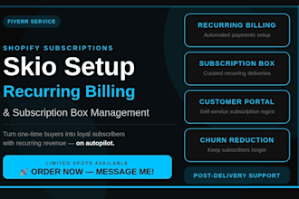 setup shopify skio subscription recurring billing subscription box management