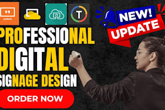 design animated digital menu board, billboard and outdoor tv signage ad signage