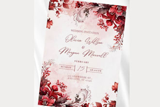 design luxury canva wedding invitation, rsvp and save the date