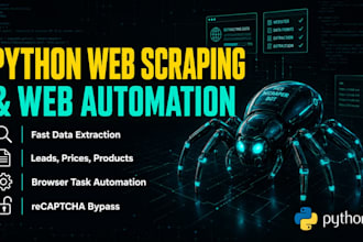 build custom python web scraping scripts or web automation bots