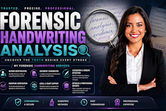 do forensic handwriting and signature analysis with  detailed company report
