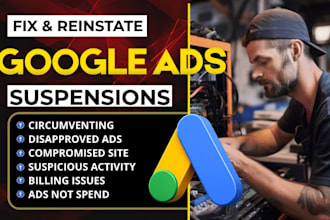fix google ads suspension circumventing policy disapproved ads and infringement