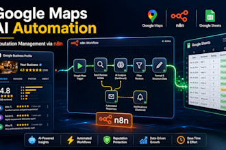 build a google maps ai review automation using n8n