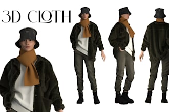 design custom 3d clothing and realistic garments in clo3d and marvelous designer