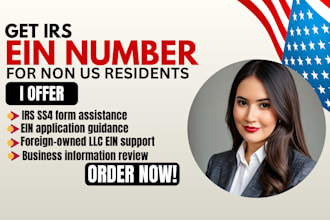 assist with irs ein and tax id application for llc and startups