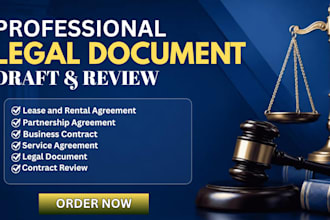 draft customized contracts, agreements and legal documents