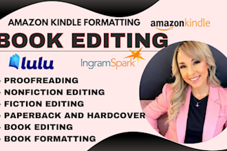 be your book editor, proofread fiction book, memoir copy editing for novel book