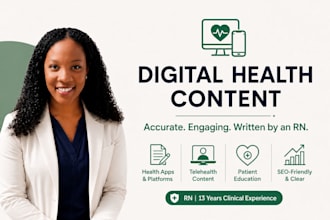 write your digital health blogs and content