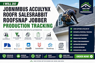 do jobnimbus acculynx roofr salesrabbit roofsnap jobber production tracking