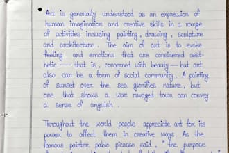 write anything with my beautiful and clear handwritings