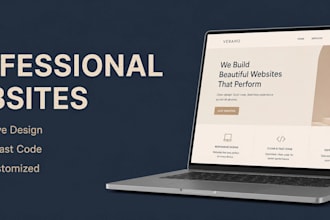 design a modern responsive landing page or front end website