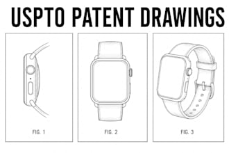 draw uspto compliant patent drawings for your design and utility patent